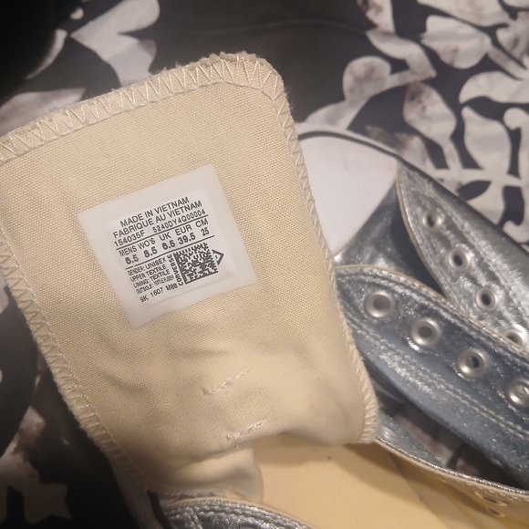 Converse Metallic Light Blue High-Top Sneaker - Women - Picture 10 of 13